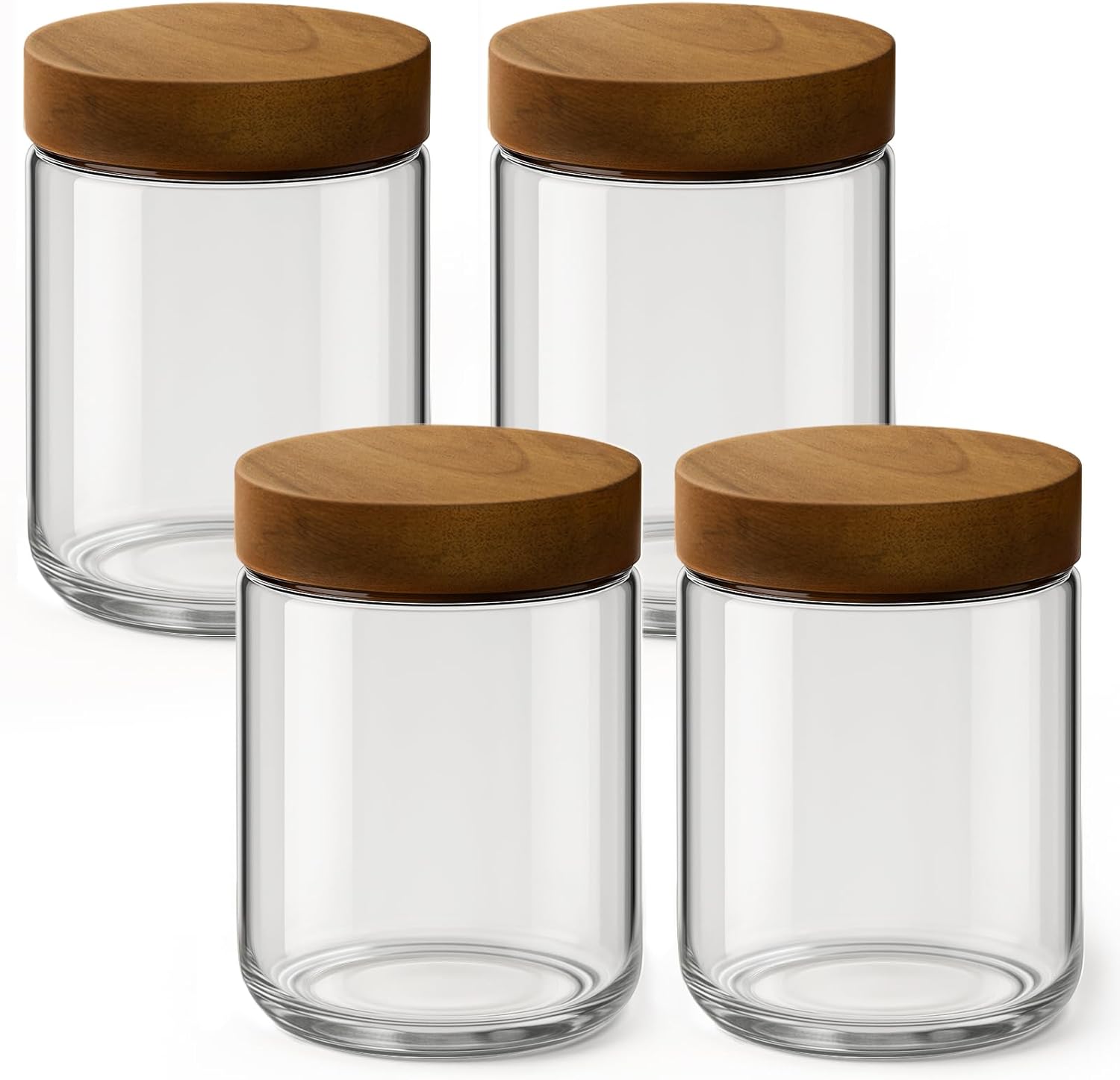 Meal Prep Jars With Lids - 16oz 4 Buah Wadah Overnight Oats