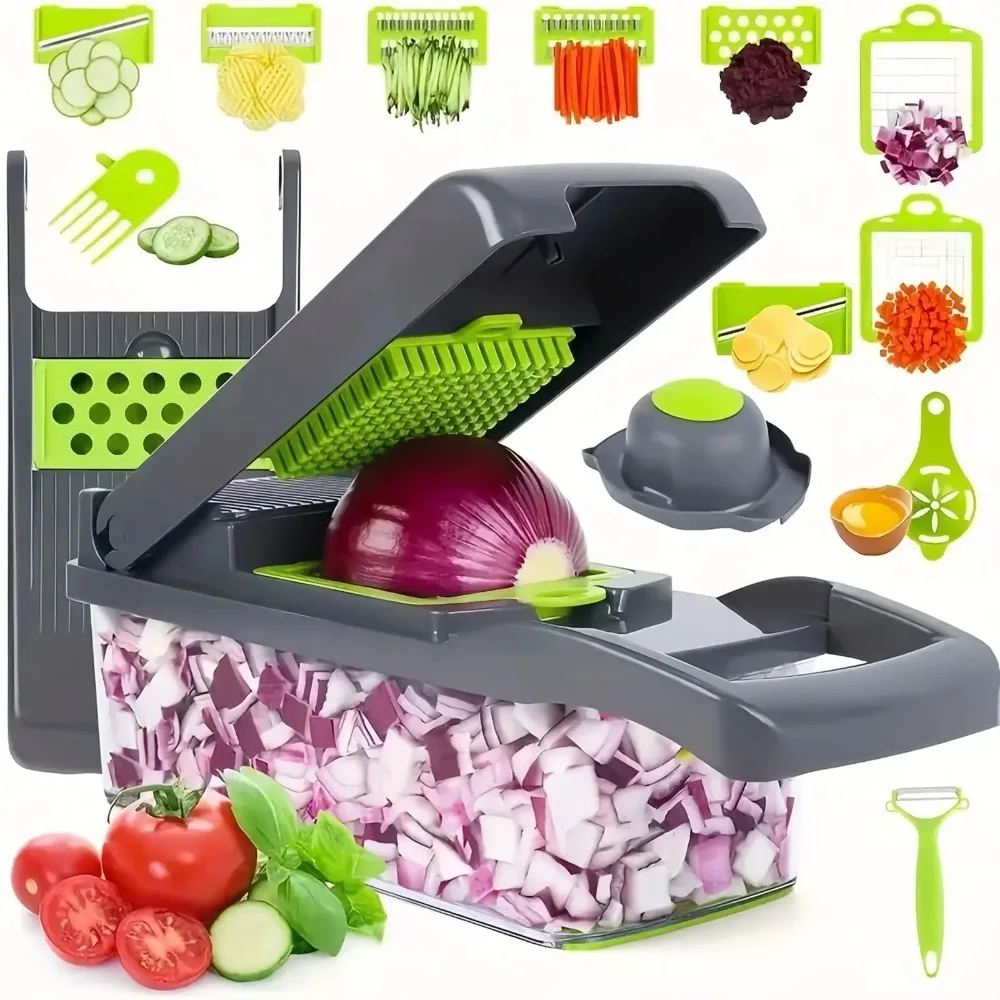 Onion Holder Slicer - Pencincang sayuran multifungsi menangani makanan parutan