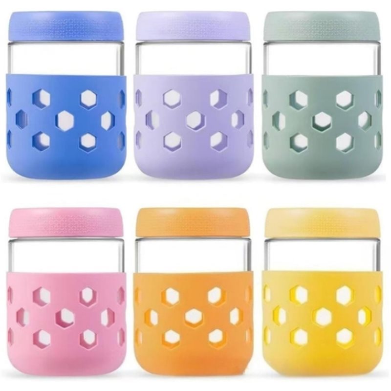 Meal Prep Oatmeal Jars - LLCS-Gelas Kaca Dengan Tutup Kedap Udara,