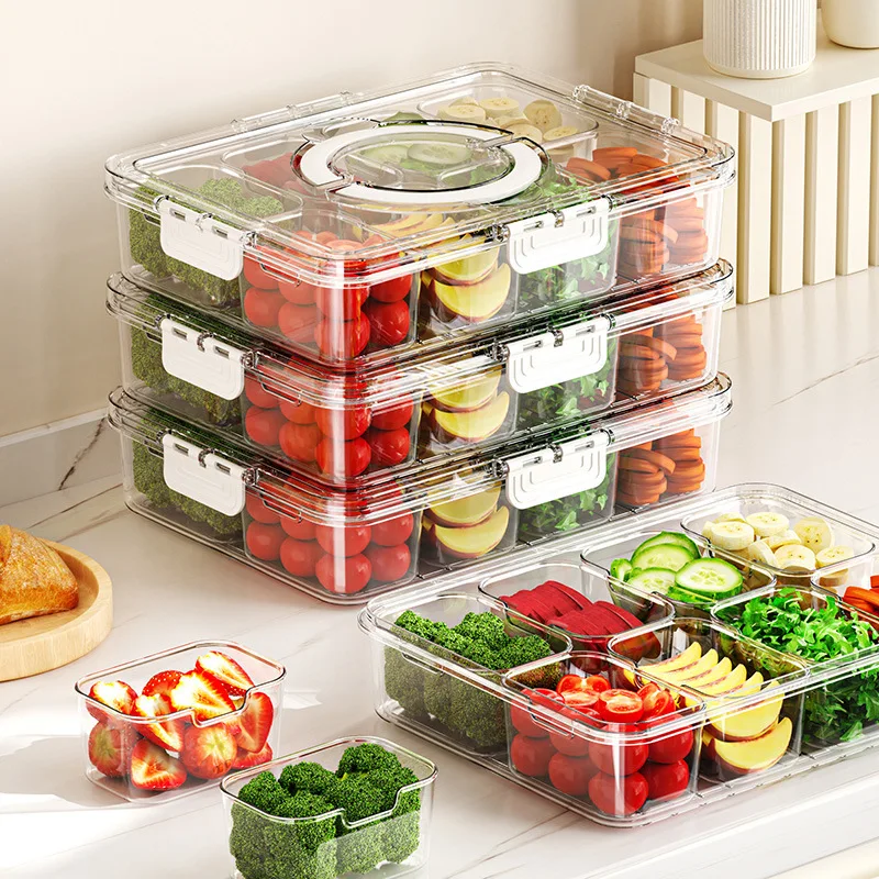 Meal Prep Veggie - Wadah Penyimpanan Makanan Multi Kompartemen Menjaga