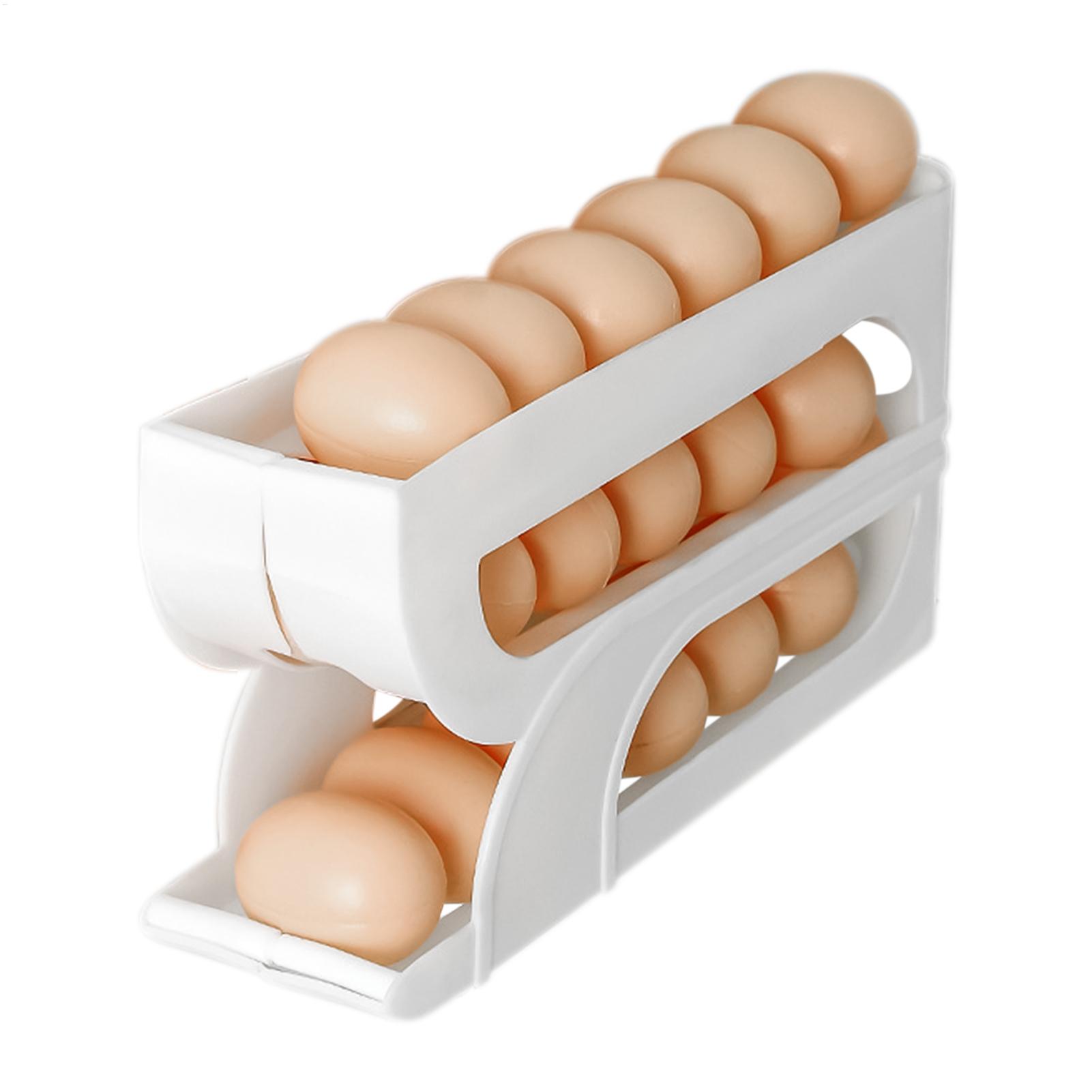 Meal Prep Eggs - Dispenser Telur untuk Kulkas 3 Tingkat,