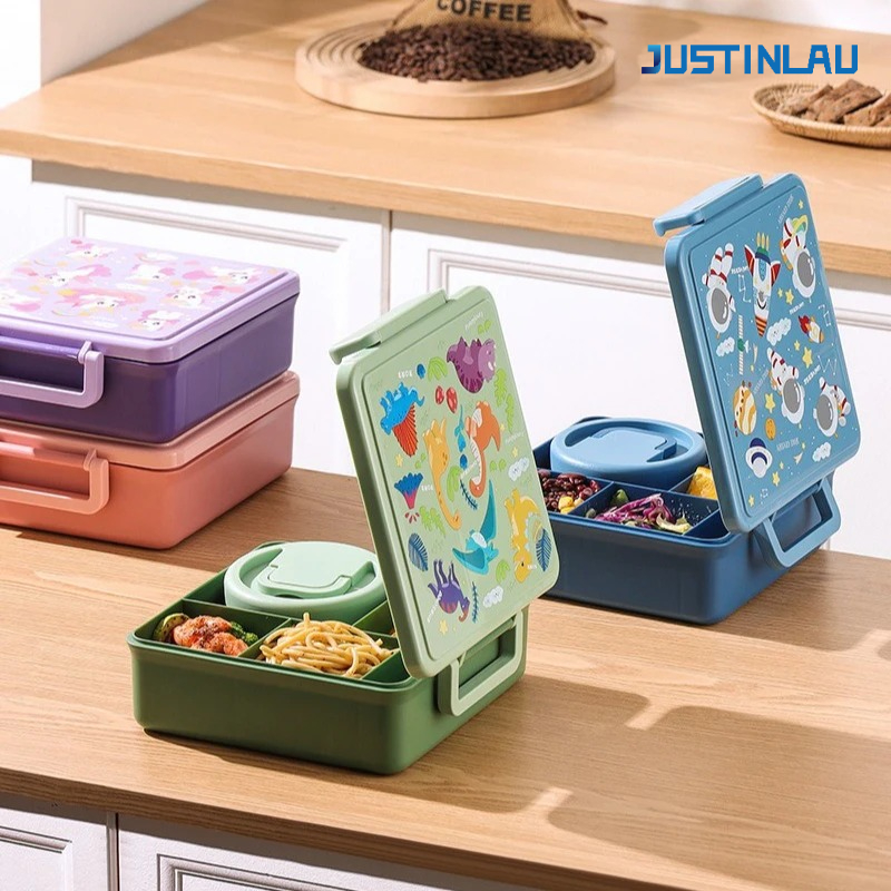 Salad Container Jar - Kotak Makan Siang Kartun Kotak Bento