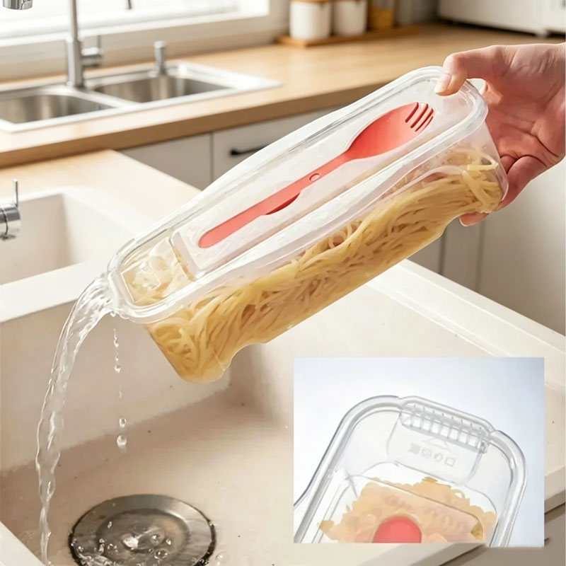 Salad Container Jar - 1300ML Kotak Masak Mie Microwave dengan