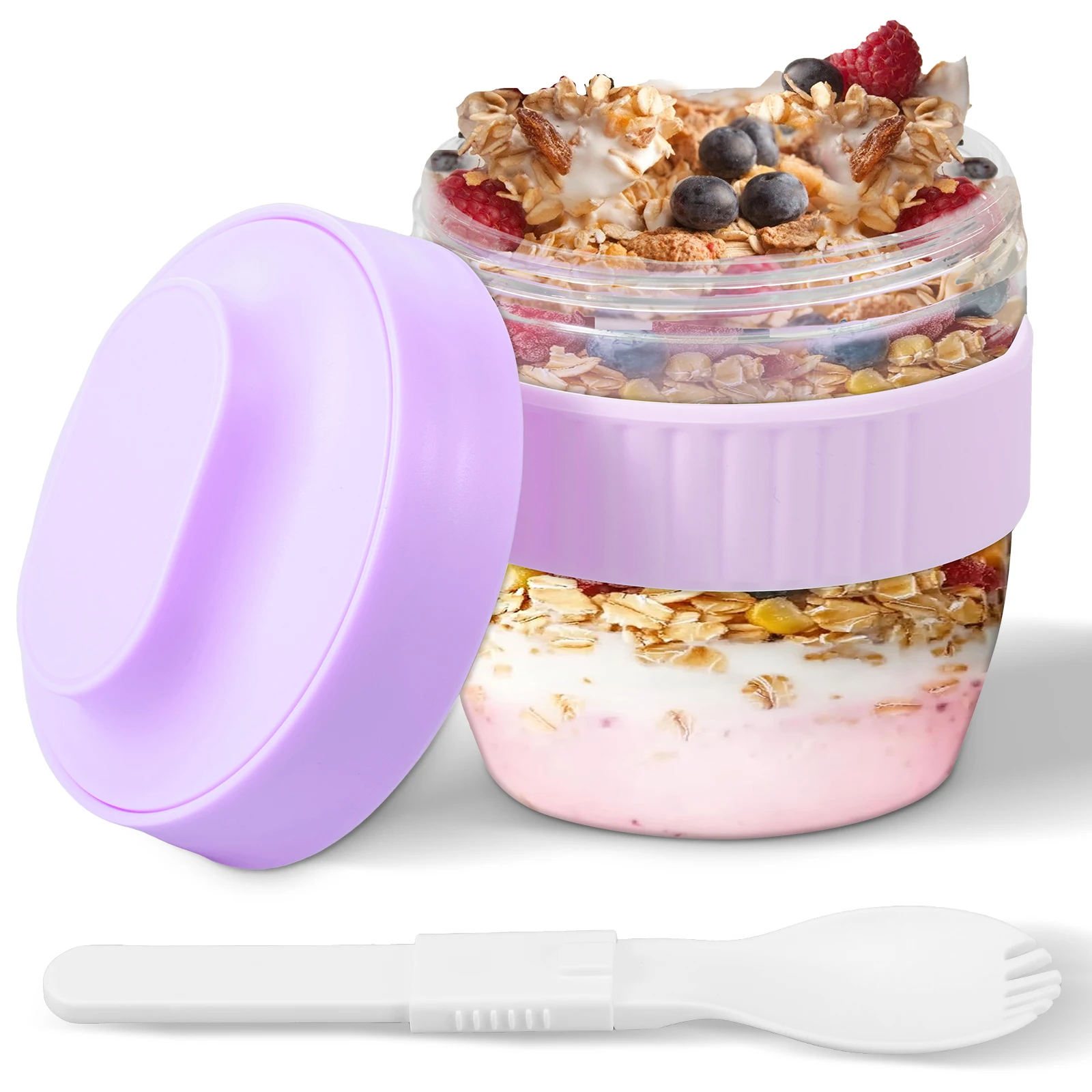 Meal Prep Oatmeal Jars - Wadah Overnight Oats Dua Lapis dengan