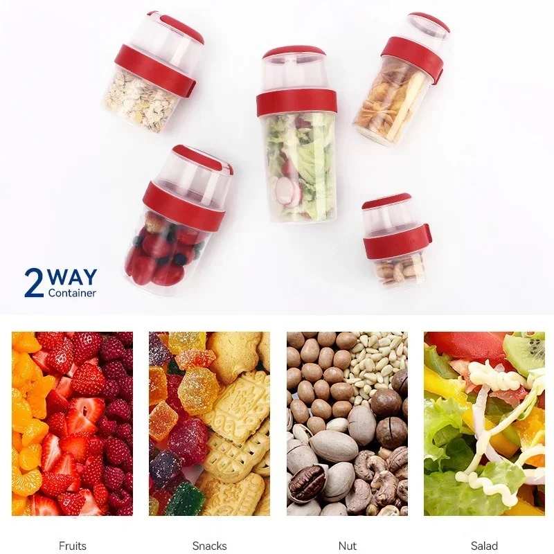 Wadah Sarapan Plastik Portabel - Meal Prep Oatmeal Jars ulasan dan harga