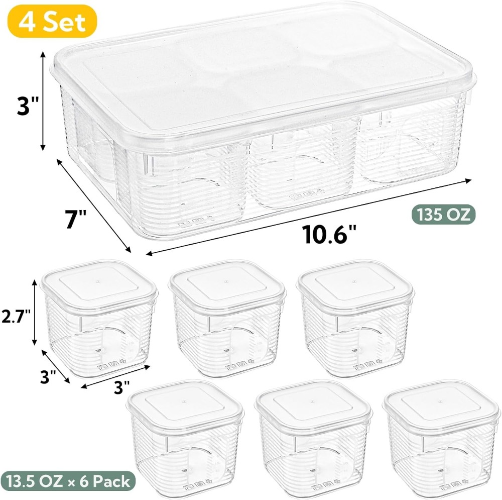Set Organizer Kulkas 28-Piece  - Meal Prep Veggie ulasan dan harga