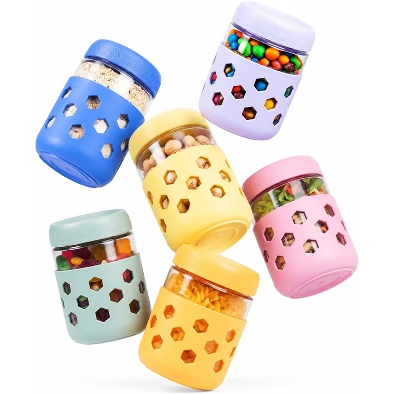 Stoples Kaca B08B Dengan Tutup - Meal Prep Oatmeal Jars ulasan dan harga