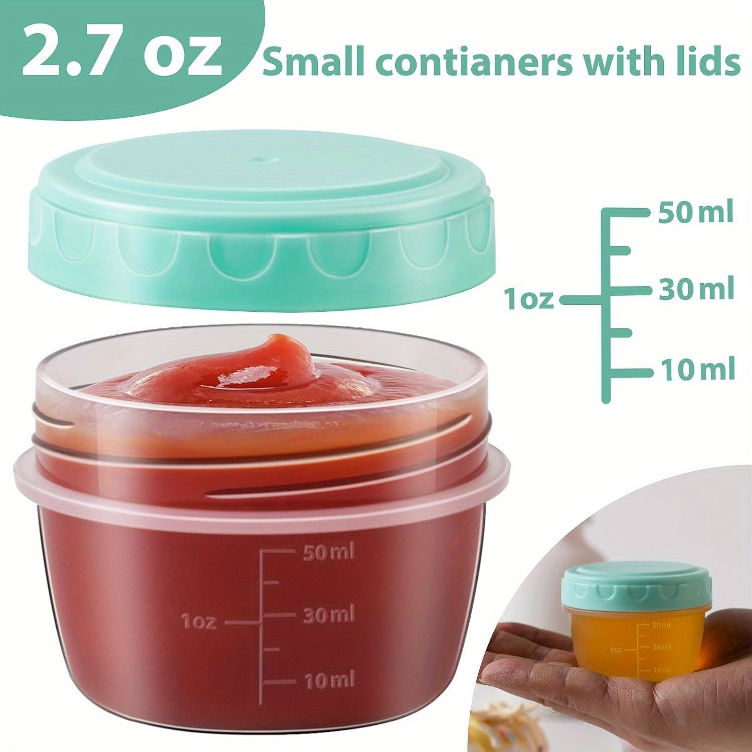 1-6 Pak 2.7 OZ Wadah Saus Sala - Salad Container Jar ulasan dan harga