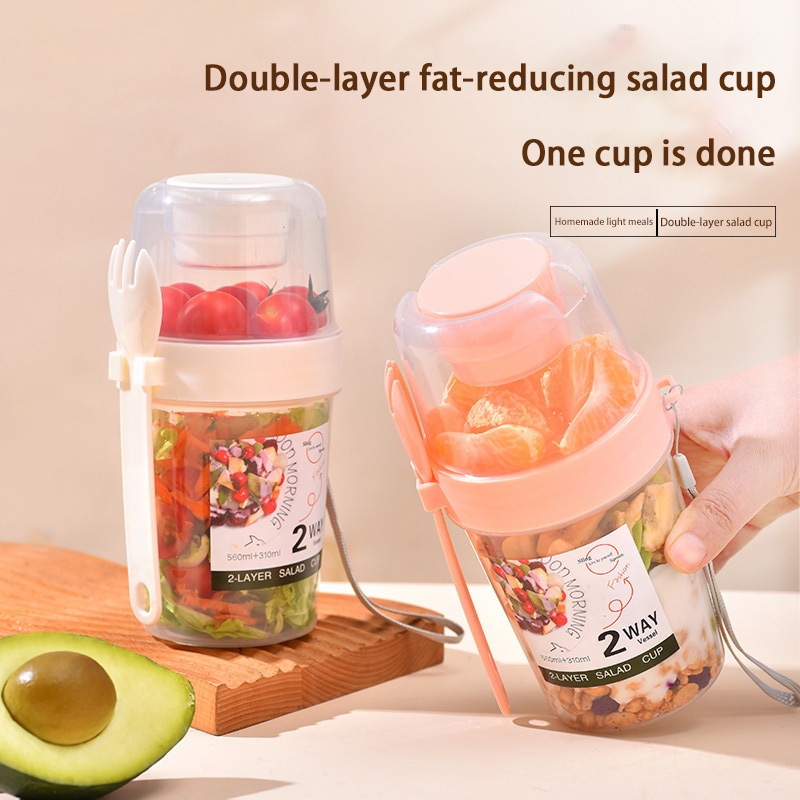 Cangkir Salad Sarapan Portabel - Meal Prep Oatmeal Jars ulasan dan harga