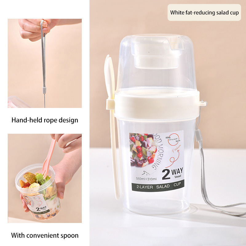 Cangkir Salad Sarapan Portabel - Meal Prep Oatmeal Jars ulasan dan harga