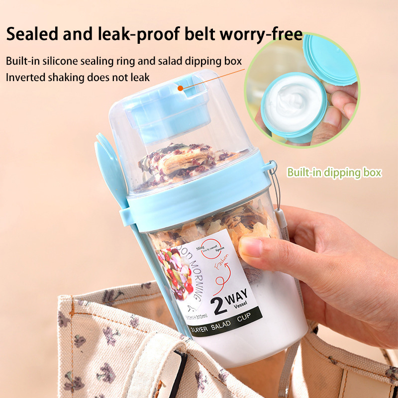 Cangkir Salad Sarapan Portabel - Meal Prep Oatmeal Jars ulasan dan harga