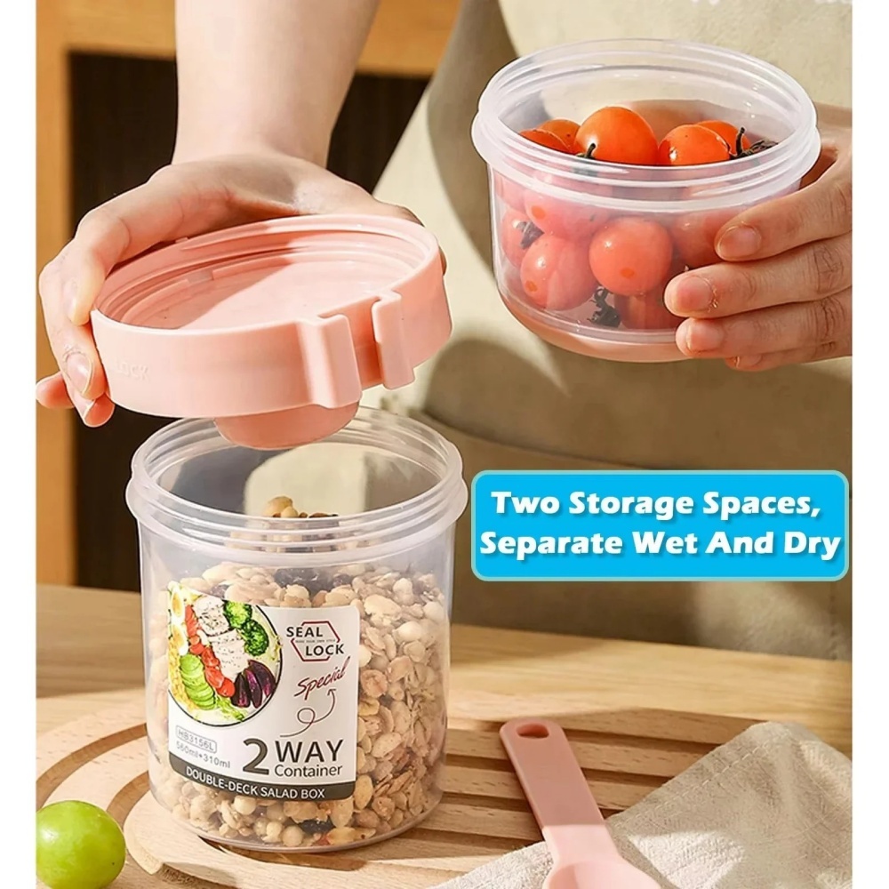 Cangkir Salad Portabel, Cangki - Meal Prep Oatmeal Jars ulasan dan harga