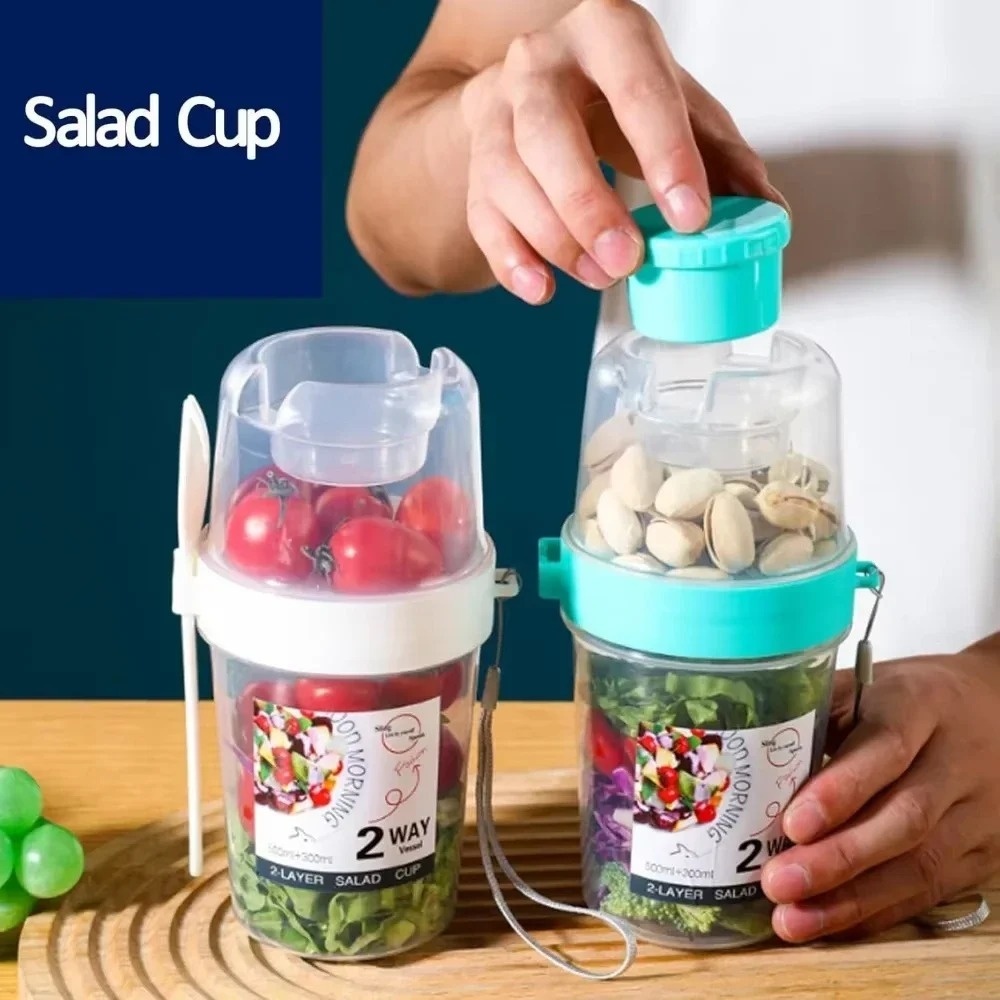 Cangkir Salad Portabel, Cangki - Meal Prep Oatmeal Jars ulasan dan harga