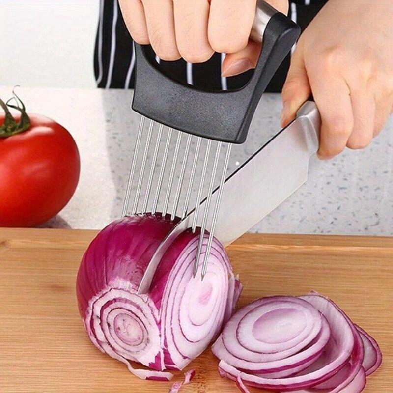 1 Buah Jarum Baja untuk Bawang - Onion Holder Slicer ulasan dan harga