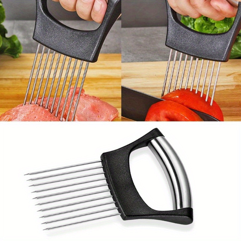 1 Buah Jarum Baja untuk Bawang - Onion Holder Slicer ulasan dan harga