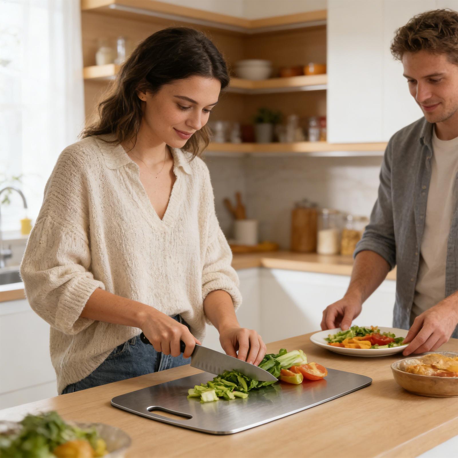 Papan Pemotong Stainless Steel - Meal Prep Chicken ulasan dan harga
