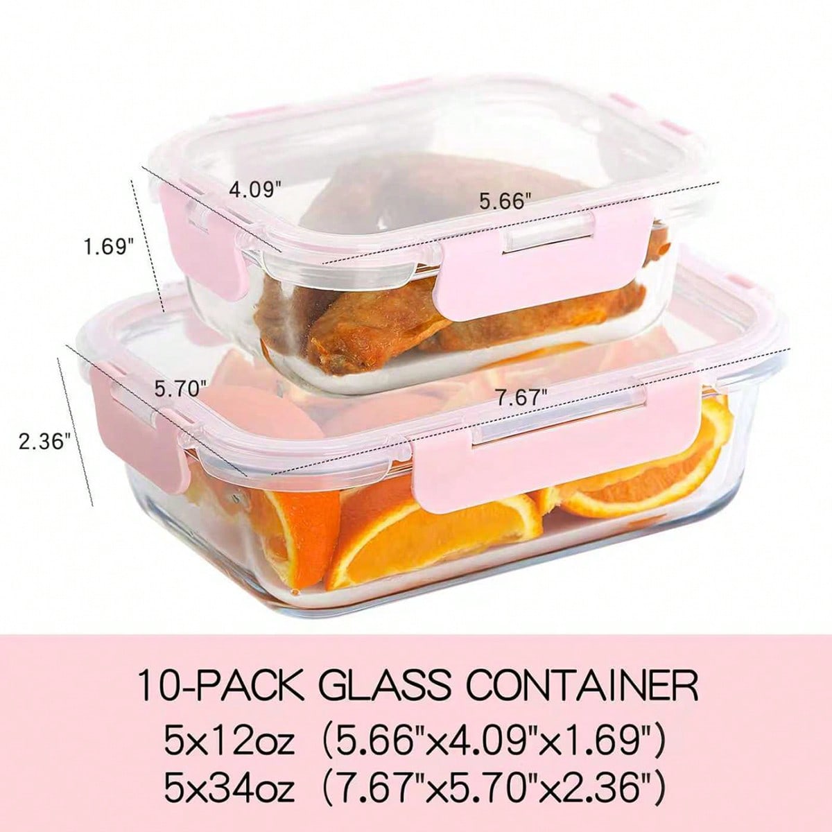 10 Wadah Makanan Kaca, Wadah P - Meal Prep Jars With Lids ulasan dan harga