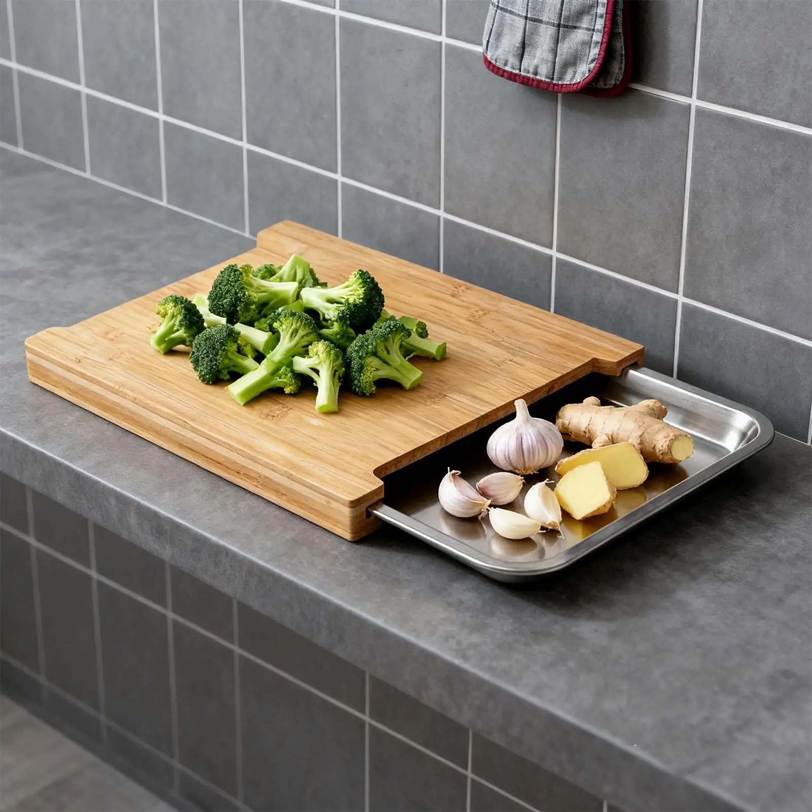 Papan Pemotong Kayu Anti-Selip - Meal Prep Veggie ulasan dan harga