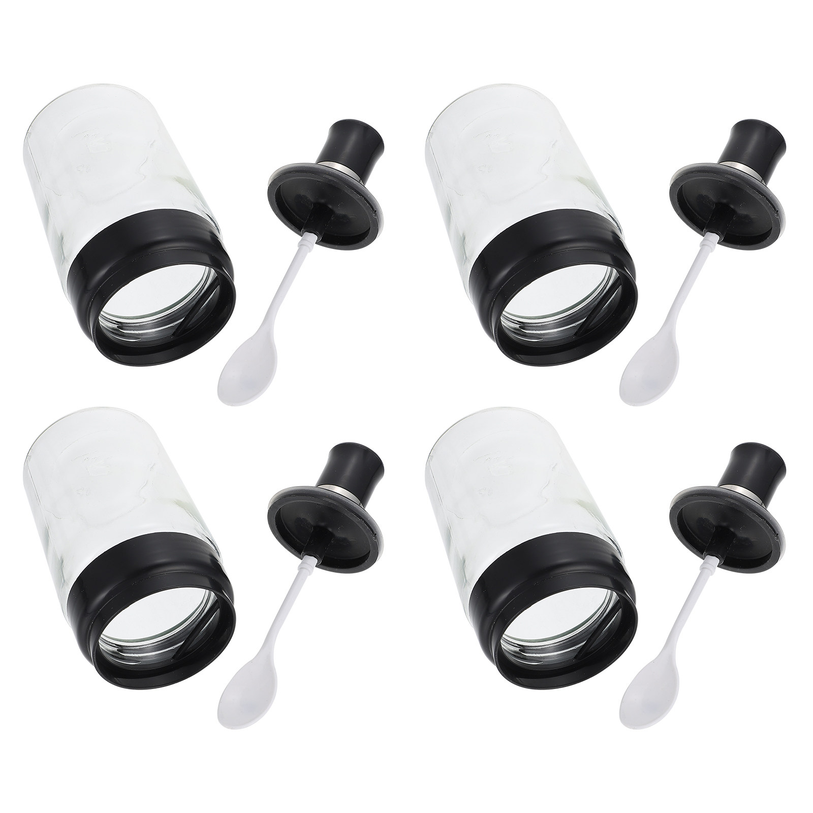 4 Buah Stoples Bumbu Kaca deng - Meal Prep Jars With Lids ulasan dan harga
