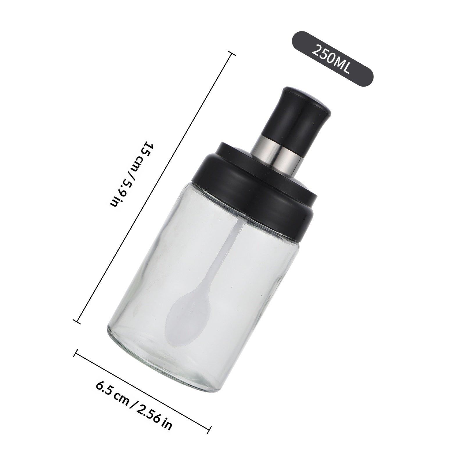4 Buah Stoples Bumbu Kaca deng - Meal Prep Jars With Lids ulasan dan harga