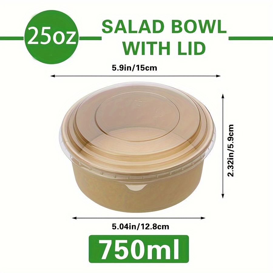 Mangkuk Kertas 25Oz/750Ml 25/5 - Salad Container Jar ulasan dan harga