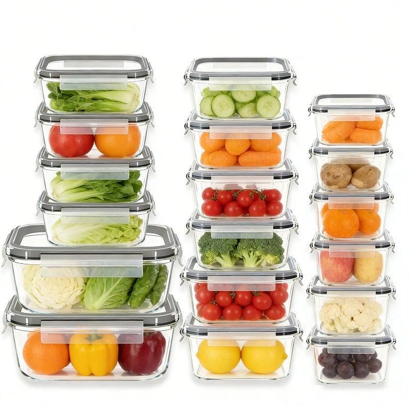 18 Set Wadah Penyimpanan Makan - Meal Prep Jars With Lids ulasan dan harga