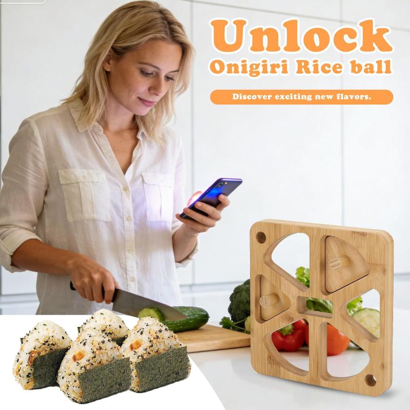Cetakan Bola Nasi Onigiri Kayu - Meal Prep Japanese ulasan dan harga